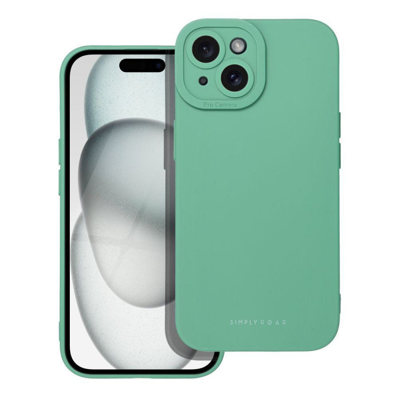 Kryt Roar Luna na Apple iPhone 15 Jednofarebný, Štýlový, Estetický doplnok  Zelený