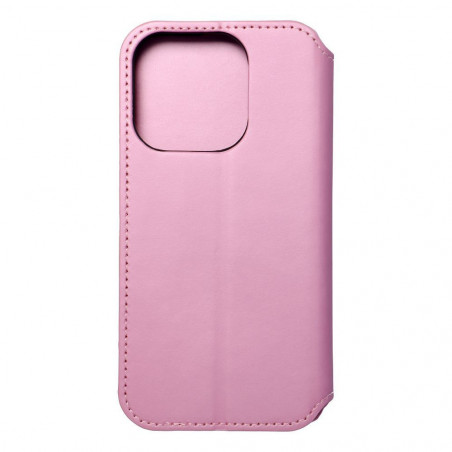 Peňaženkové puzdro Dual Pocket book na Apple iPhone 15 Pro Svetlo ružový