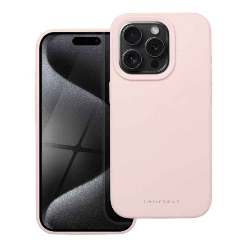 Kryt Roar Cloud-Skin na Apple iPhone 15 Pro Svetlo ružový