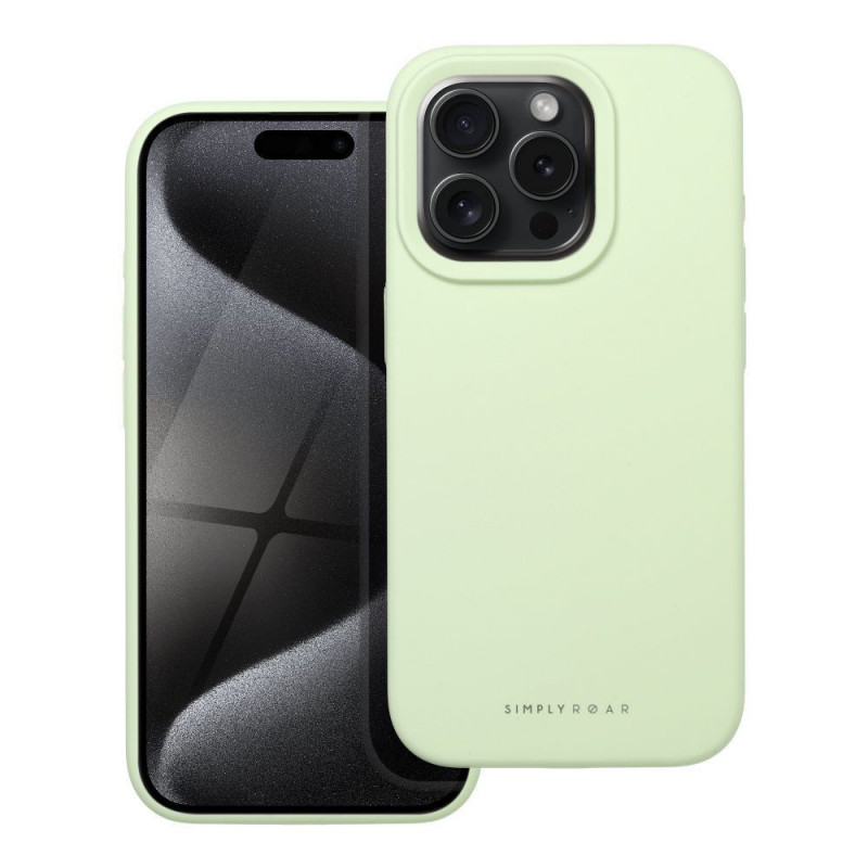 Kryt Roar Cloud-Skin na Apple iPhone 15 Pro Svetlo zelený