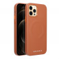 Kryt Roar Leather Mag na Apple iPhone 12 Pro Elegant  MagSAFE  Hnedý