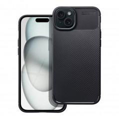 Kryt Carbon premium na Apple iPhone 15 Elegant Čierny