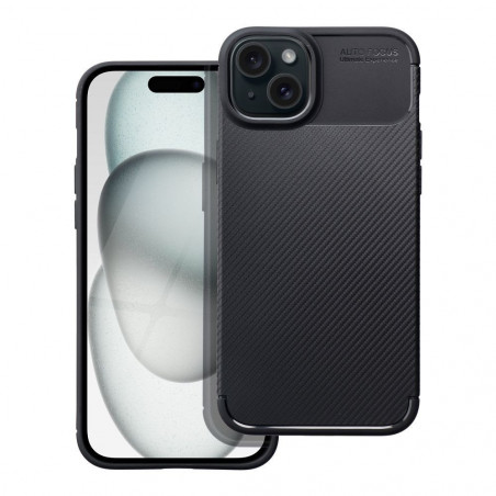 Kryt Carbon premium na Apple iPhone 15 Elegant Čierny