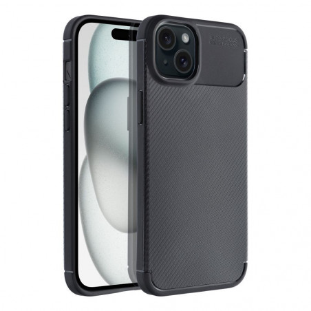 Kryt Carbon premium na Apple iPhone 15 Elegant Čierny