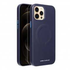 Kryt Roar Leather Mag na Apple iPhone 12 Pro Max Elegant  MagSAFE  Tmavší modrý