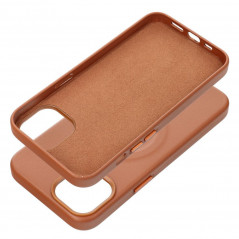 Kryt Roar Leather Mag na Apple iPhone 14 Elegant  MagSAFE  Hnedý