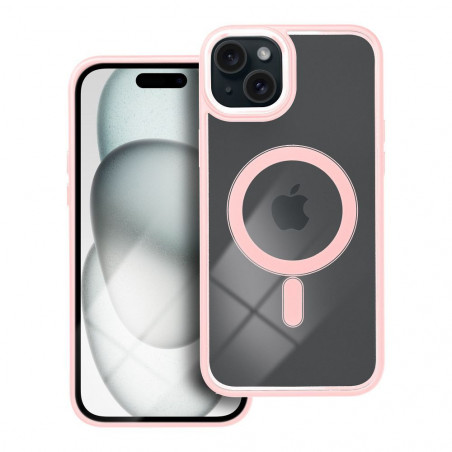 Kryt Color Edge Mag na Apple iPhone 15 Plus MagSAFE Ružový