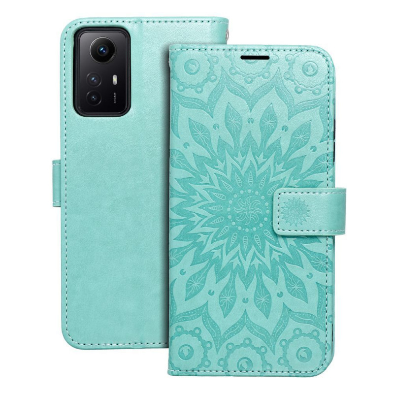 Peňaženkové puzdro MEZZO Book na XIAOMI Redmi Note 12s Mandala  Zelený