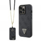 Kryt Guess Metal Logo Starss Crossbody na Apple iPhone 13 Pro Elegant  Čierny