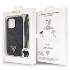 Kryt Guess Metal Logo Starss Crossbody na Apple iPhone 13 Pro Elegant  Čierny