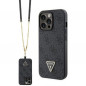 Kryt Guess Metal Logo Starss Crossbody na Apple iPhone 13 Pro Max Elegant  Čierny