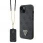 Kryt Guess Metal Logo Starss Crossbody na Apple iPhone 14 Elegant  Čierny