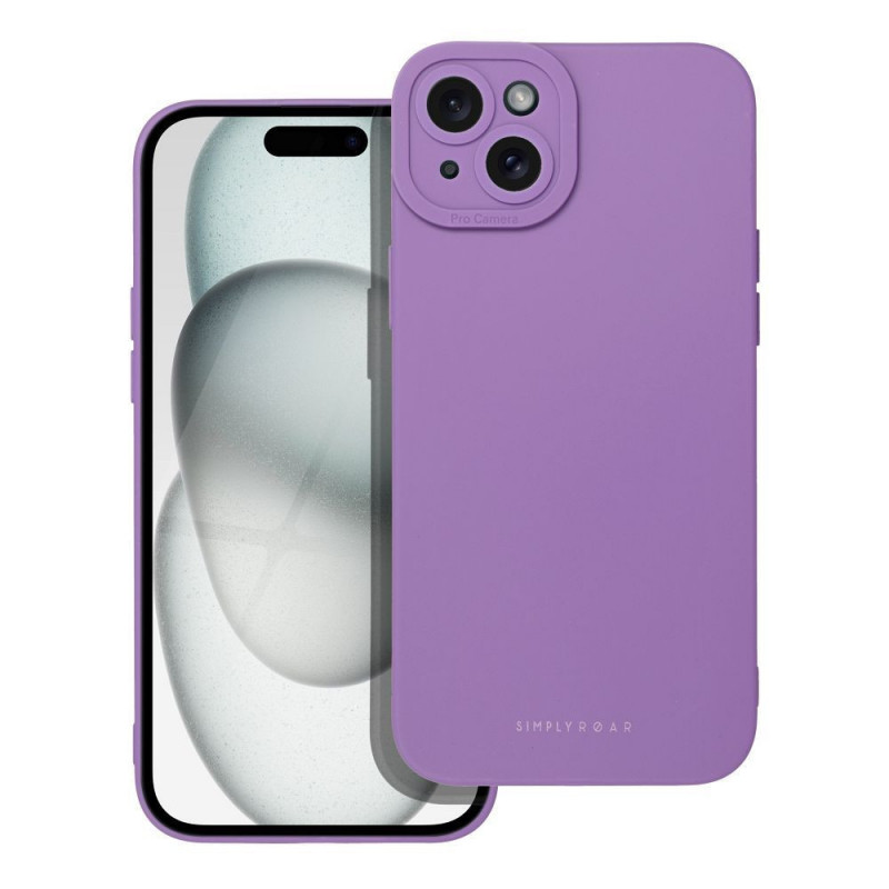 Kryt Roar Luna na Apple iPhone 15 Plus Jednofarebný, Štýlový, Estetický doplnok  Fialový (Violet)