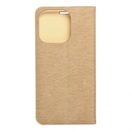 Peňaženkové puzdro LUNA Book Gold na Apple iPhone 15 Pro Elegant Zlatý