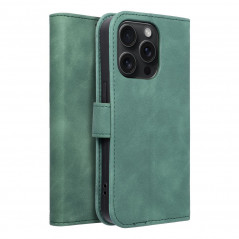 Peňaženkové puzdro TENDER Book na Apple iPhone 15 Pro Zelený