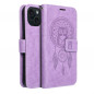 Peňaženkové puzdro MEZZO Book na Apple iPhone 15 Lapač snov  Fialový (Purple)