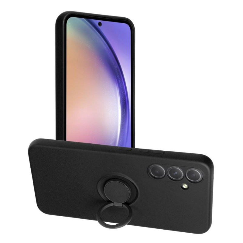 Kryt Silicone ring na Samsung Galaxy A54 Čierny