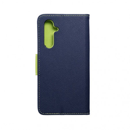 Peňaženkové puzdro Fancy Book na Samsung Galaxy A54 Námornícka modrá / Limetkovo zelený
