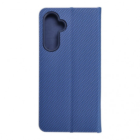 Peňaženkové puzdro LUNA Book Carbon na Samsung Galaxy A54 Uhlíkové vlákno, Elegant Modrý