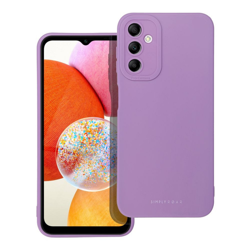 Kryt Roar Luna na Samsung Galaxy A14 LTE Jednofarebný, Štýlový, Estetický doplnok  Fialový (Violet)