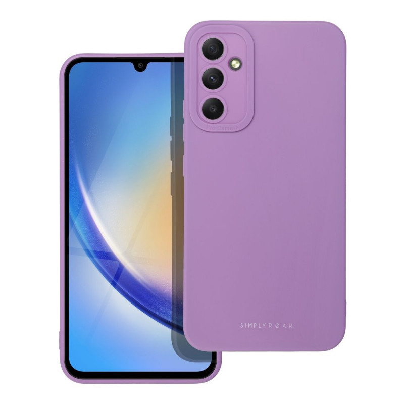 Kryt Roar Luna na Samsung Galaxy A34 Jednofarebný, Štýlový, Estetický doplnok  Fialový (Violet)