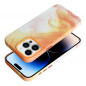 Kryt Leather Mag Cover na Apple iPhone 14 Pro Max Elegant  MagSAFE  Oranžová škvrna