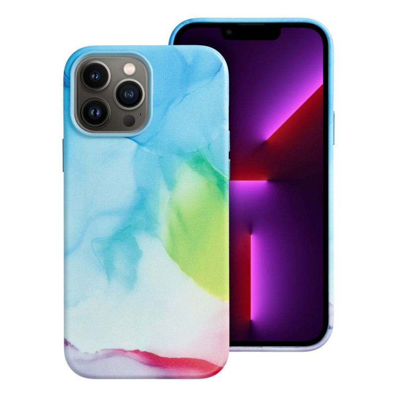 Kryt Leather Mag Cover na Apple iPhone 13 Pro Max Elegant  MagSAFE  Farebná škvrna