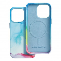 Kryt Leather Mag Cover na Apple iPhone 13 Pro Elegant  MagSAFE  Farebná škvrna