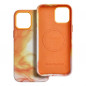 Kryt Leather Mag Cover na Apple iPhone 12 Pro Max Elegant  MagSAFE  Oranžová škvrna