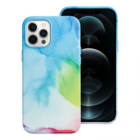 Kryt Leather Mag Cover na Apple iPhone 12 Pro Max Elegant  MagSAFE  Farebná škvrna