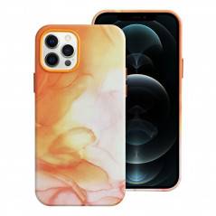 Kryt Leather Mag Cover na Apple iPhone 12 Pro Elegant MagSAFE Oranžová škvrna