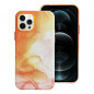 Kryt Leather Mag Cover na Apple iPhone 12 Pro Elegant  MagSAFE  Oranžová škvrna