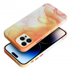 Kryt Leather Mag Cover na Apple iPhone 12 Pro Elegant MagSAFE Oranžová škvrna