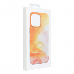 Kryt Leather Mag Cover na Apple iPhone 12 Pro Elegant  MagSAFE  Oranžová škvrna