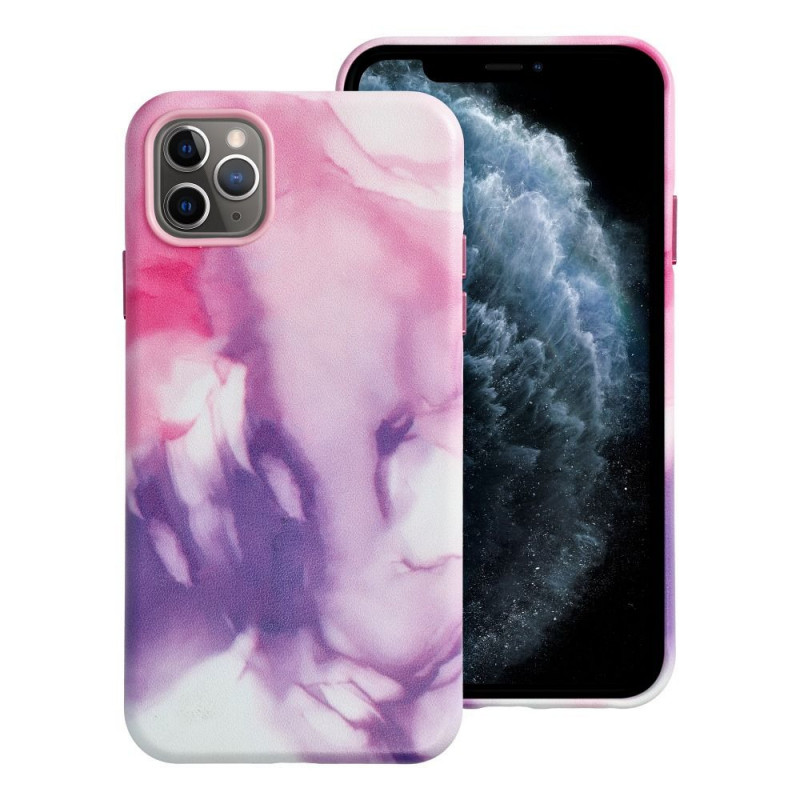 Kryt Leather Mag Cover na Apple iPhone 11 Pro Max Elegant  MagSAFE  Fialová škvrna