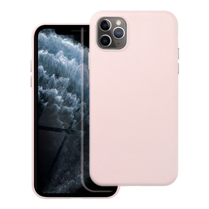 Kryt Leather Mag Cover na Apple iPhone 11 Pro Max Elegant  MagSAFE  Pieskovo ružový