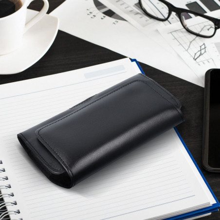 Univerzálne puzdro, Horizontálne puzdro, Puzdro na opasok ROYAL Crazy Horse na Samsung Galaxy A51 5G Čierny