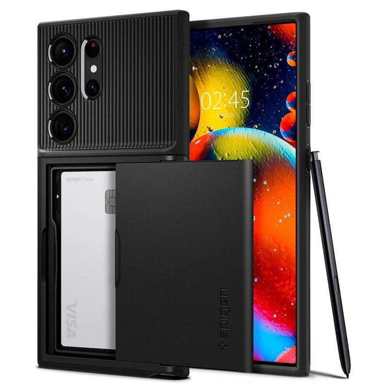 Kryt Spigen Slim Armor CS na Samsung Galaxy S23 Ultra 5G Čierny