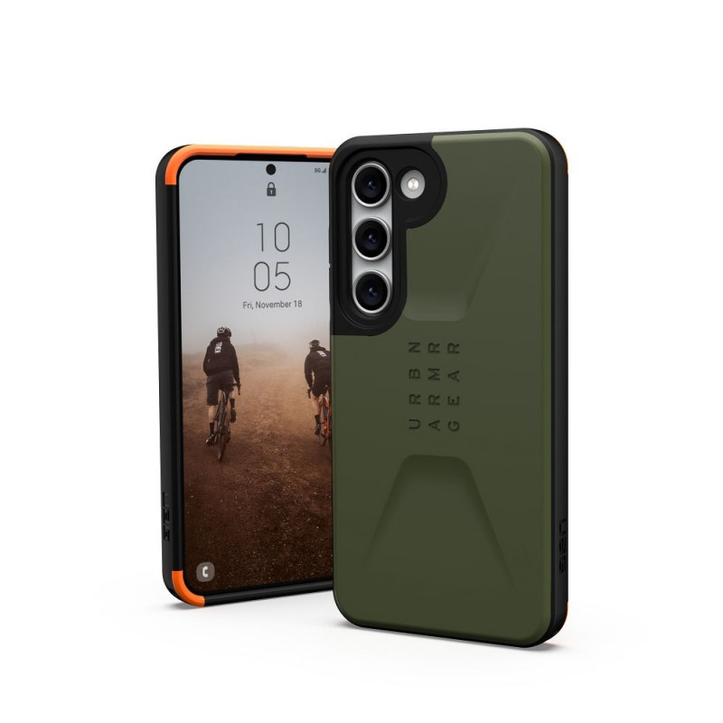 Kryt Urban Armor Gear Civilian na Samsung Galaxy S23 5G Prémiové puzdro  MagSAFE  Olivový