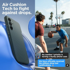Kryt Spigen  Liquid Air na Samsung Galaxy A54 Temne zelená
