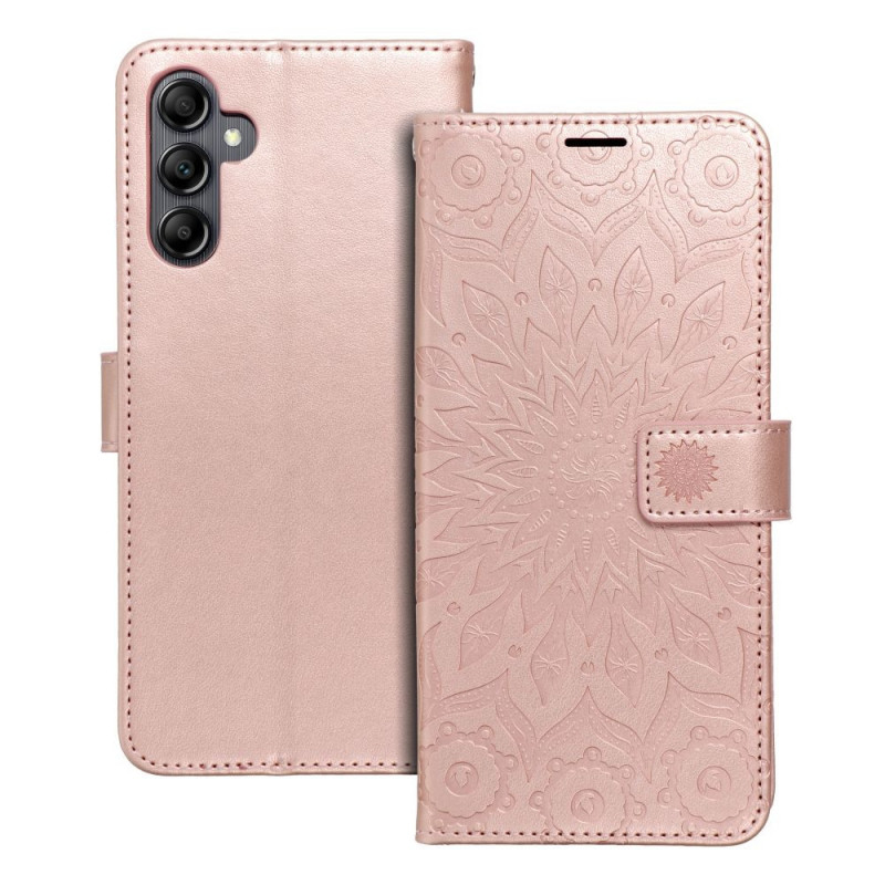 Peňaženkové puzdro MEZZO Book na Samsung Galaxy A14 5G Mandala  Ružovo-zlatý