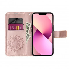 Peňaženkové puzdro MEZZO Book na Samsung Galaxy A14 5G Mandala  Ružovo-zlatý