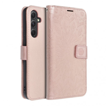 Peňaženkové puzdro MEZZO Book na Samsung Galaxy A54 Mandala  Ružovo-zlatý