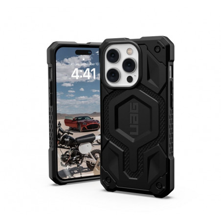 Kryt Urban Armor Gear Monarch na Apple iPhone 14 Pro Max Prémiové puzdro  MagSAFE  Kevlarovo čierny