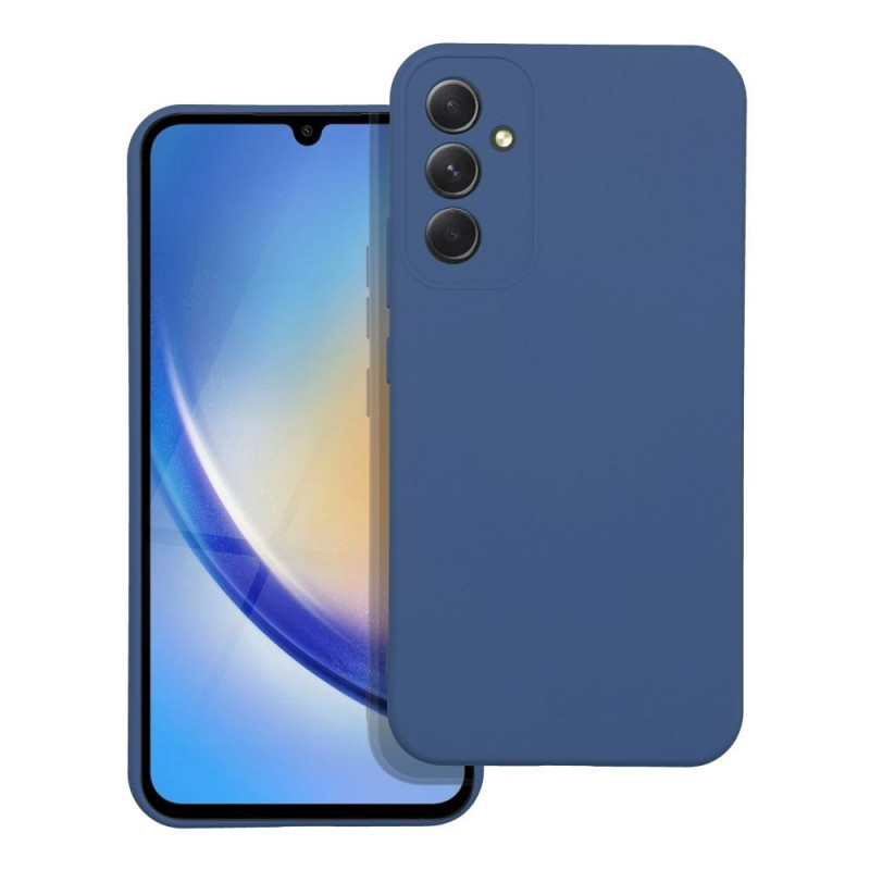 Kryt Silicone na Samsung Galaxy A34 Elegant  Modrý