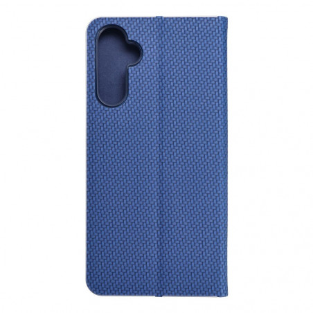 Peňaženkové puzdro LUNA Book Carbon na Samsung Galaxy A34 Uhlíkové vlákno, Elegant Modrý