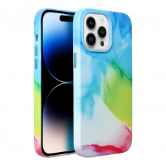 Kryt Leather Mag Cover na Apple iPhone 14 Pro Elegant  MagSAFE  Farebná škvrna