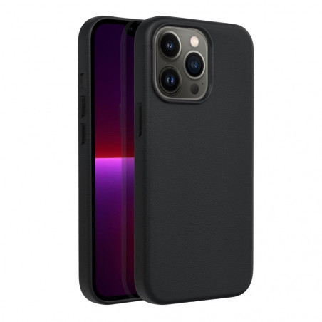 Kryt Leather Mag Cover na Apple iPhone 13 Pro Elegant  MagSAFE  Čierny