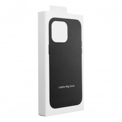 Kryt Leather Mag Cover na Apple iPhone 13 Pro Elegant  MagSAFE  Čierny