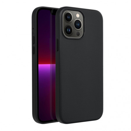 Kryt Leather Mag Cover na Apple iPhone 13 Pro Max Elegant MagSAFE Čierny